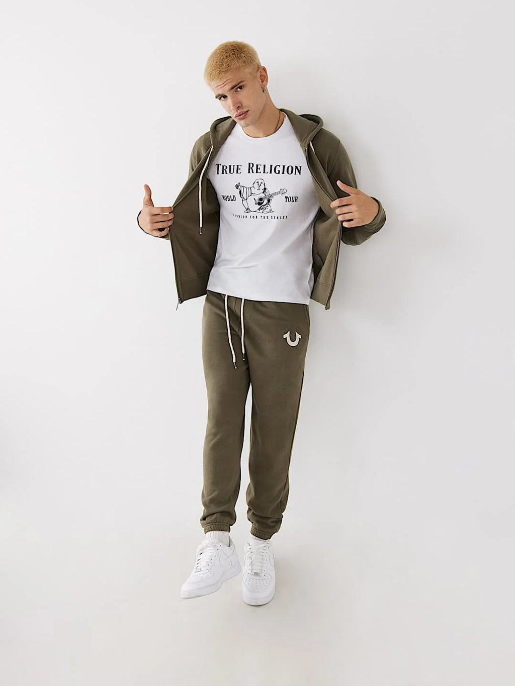 True Religion T-Shirt Buddha Logo Ss Optic White