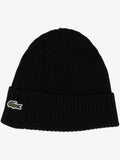 Lacoste ribbed-knit beanie hat