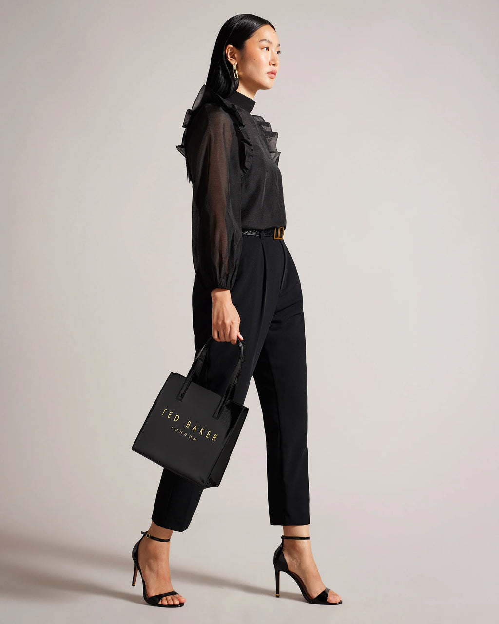 Ted Baker CRINION: Crinkle Small Icon Bag Black