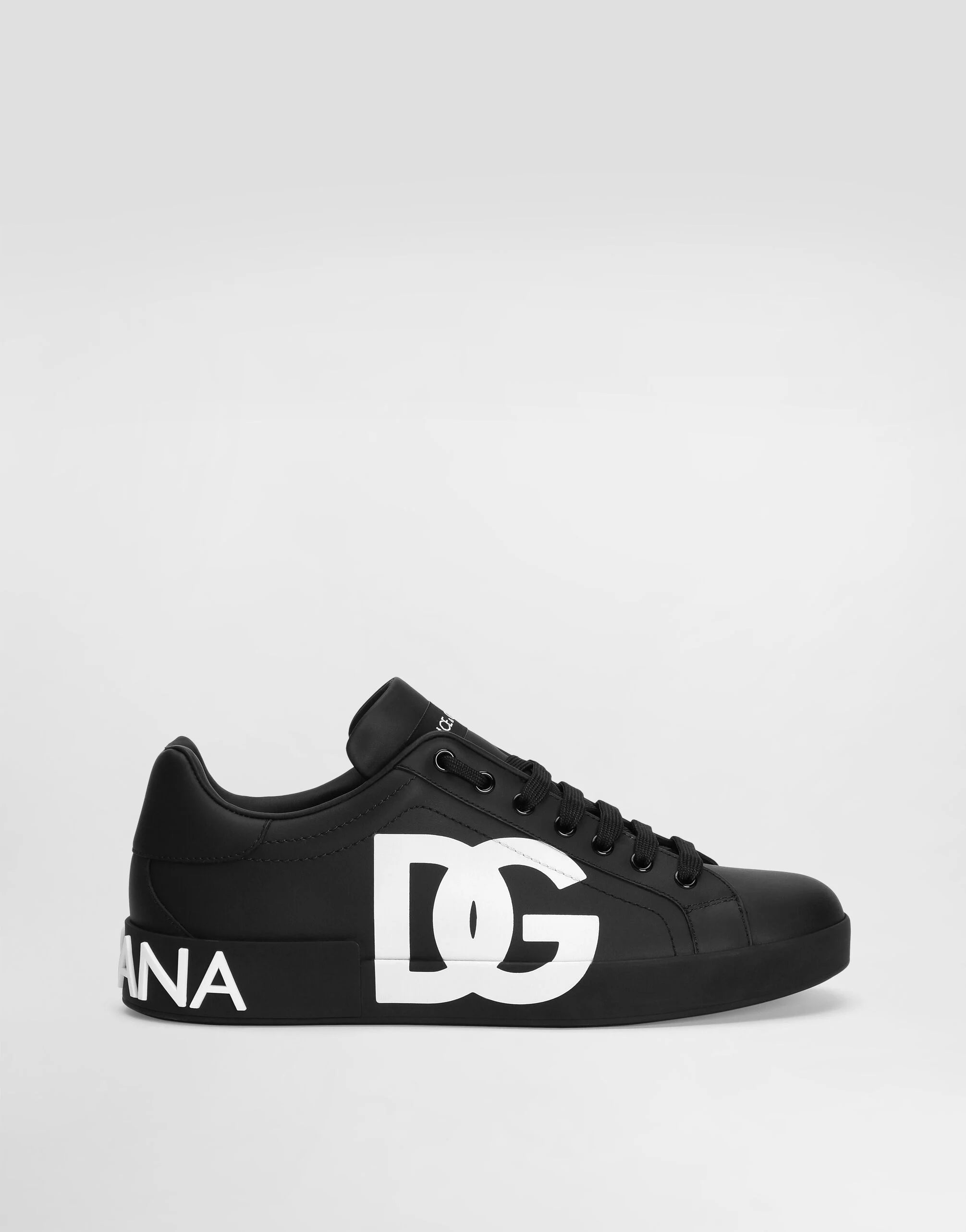 Calfskin Nappa Portofino sneakers with DG logo print