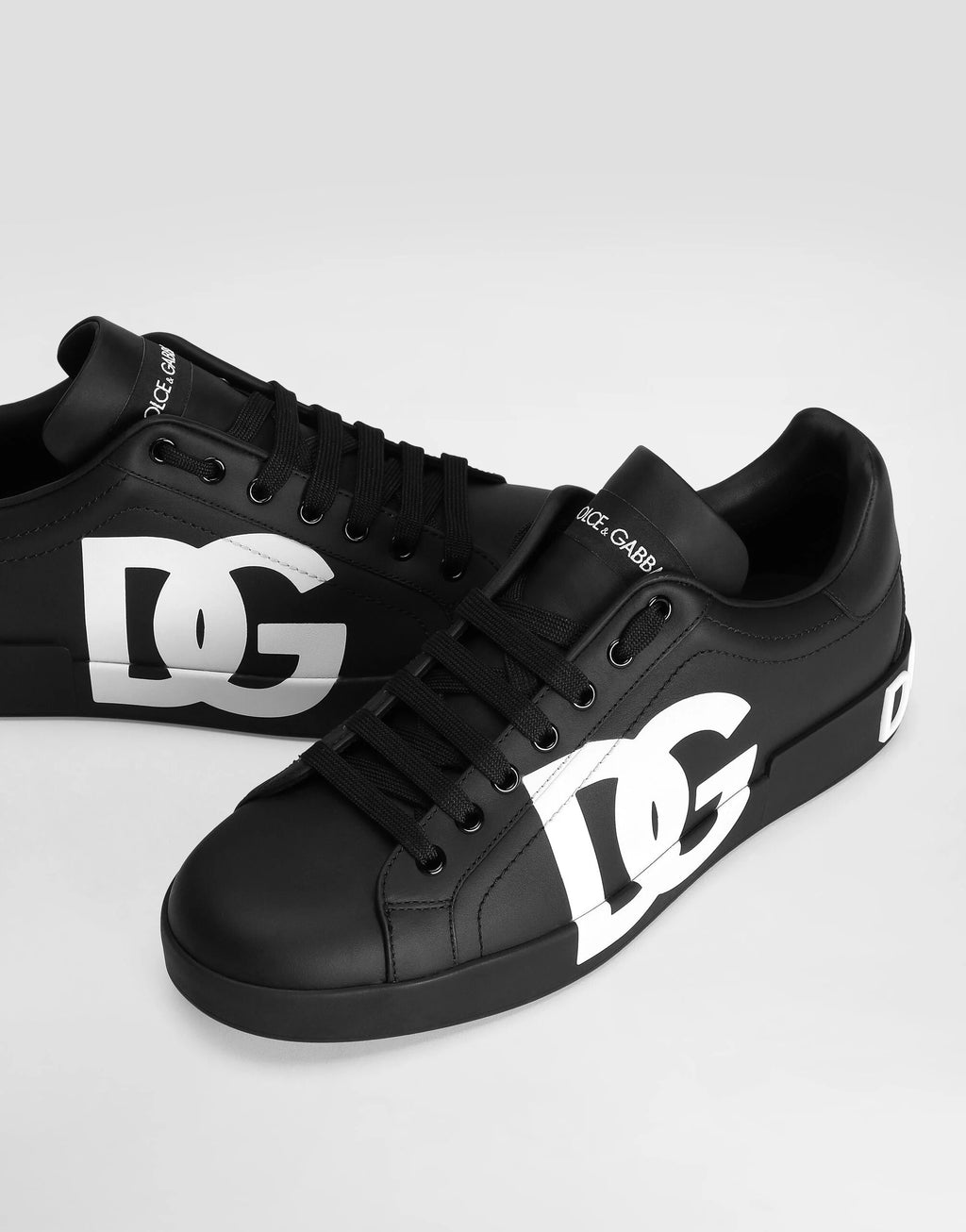 Calfskin Nappa Portofino sneakers with DG logo print