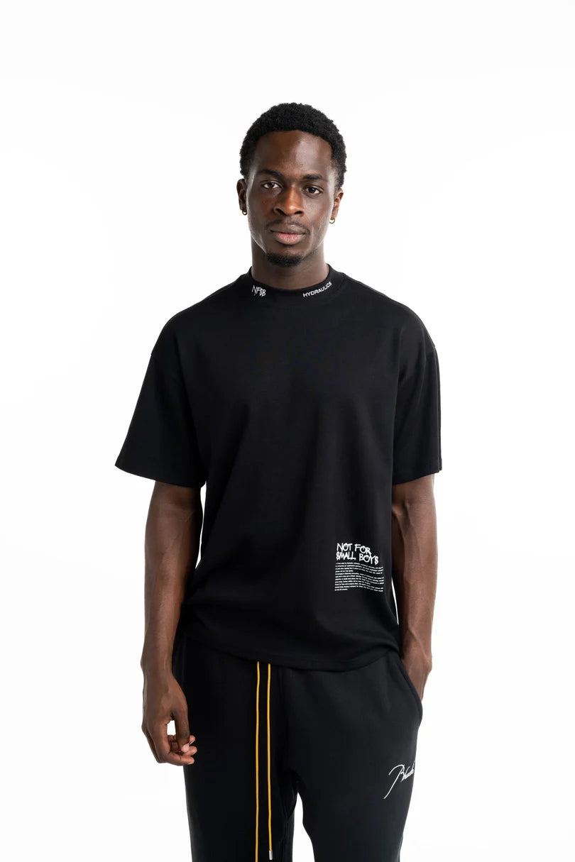 Hydraulics Men's Not For Small Boys V4 Oversized Fit T Shirt Black