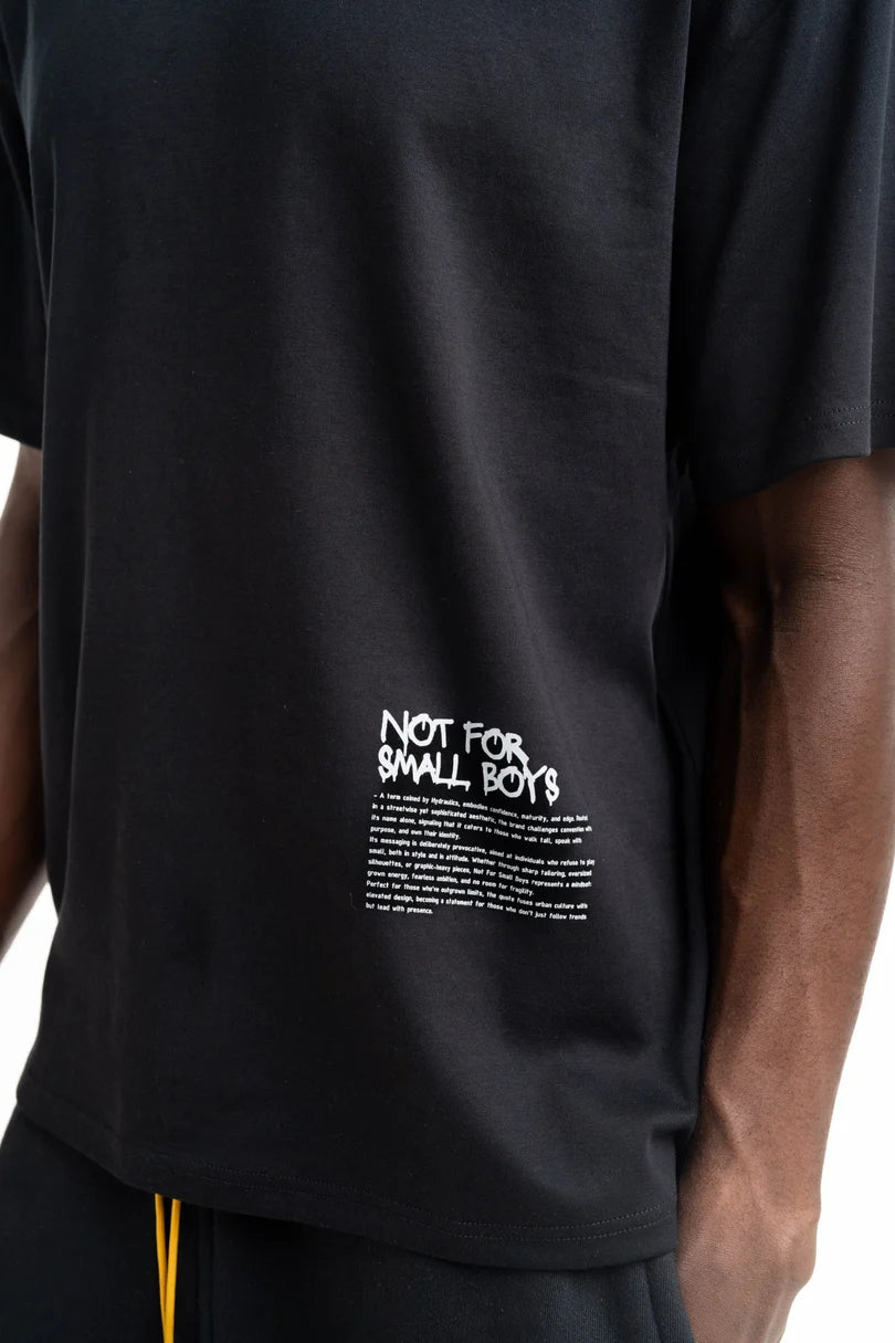 Hydraulics Men's Not For Small Boys V4 Oversized Fit T Shirt Black
