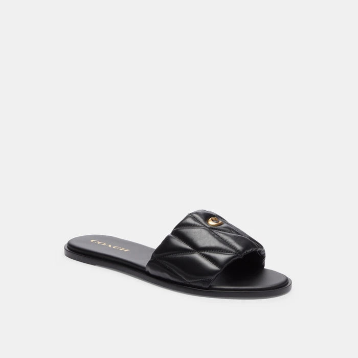 Coach Holly Quilted Leather Sandal — Slip-On Flat
