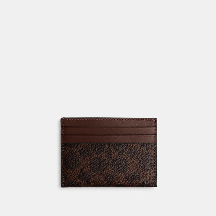 Coach Card Case In Signature Canvas