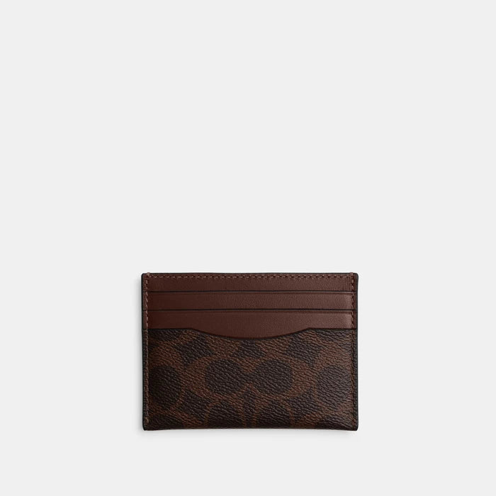 Coach Card Case In Signature Canvas
