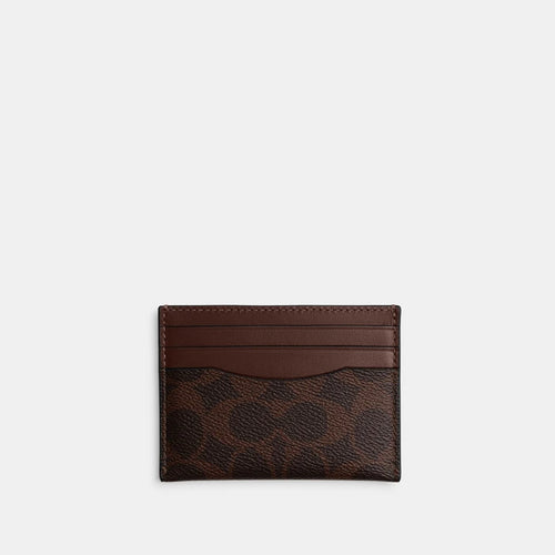 Coach Card Case In Signature Canvas