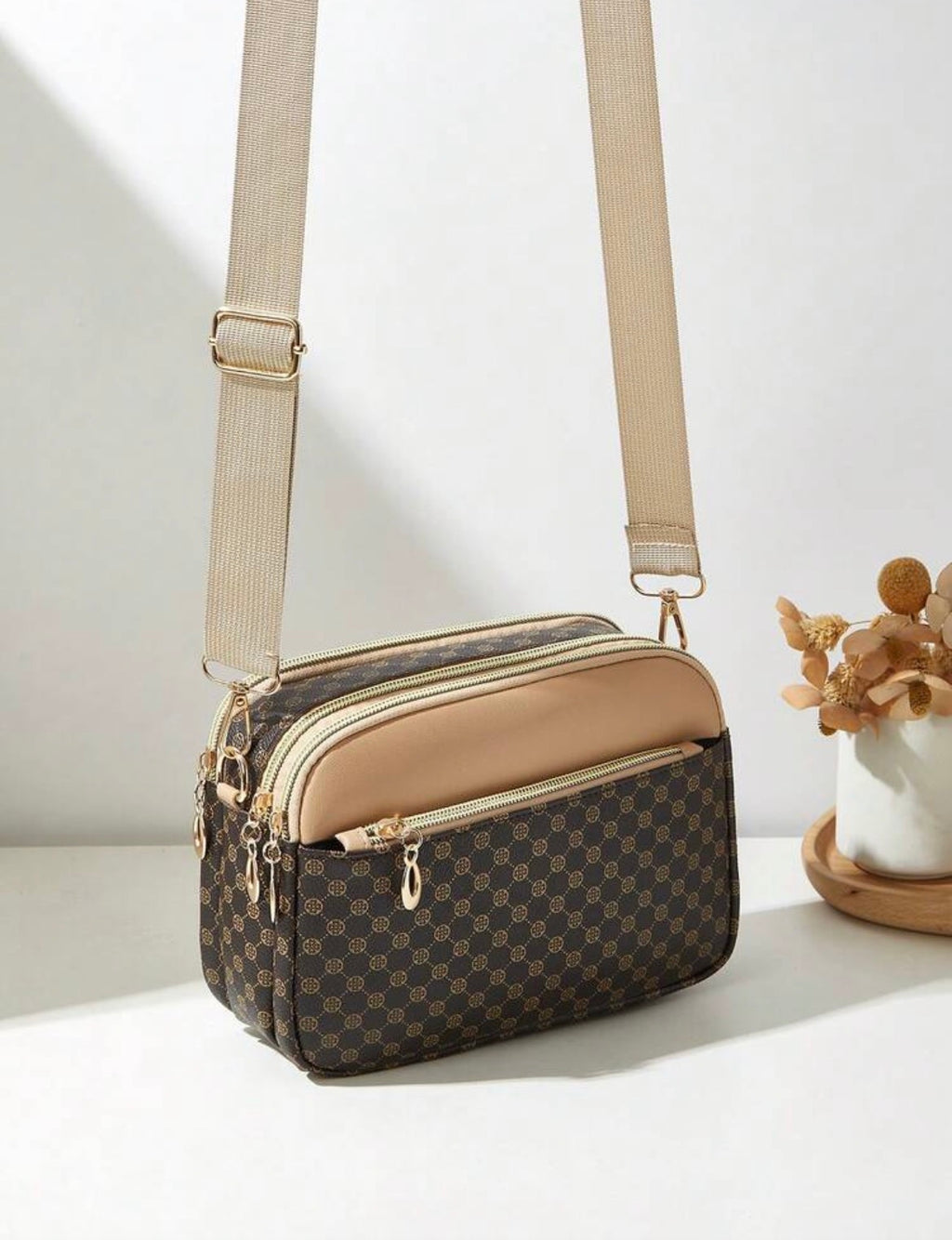 Brown PRIMO cream Bag 19