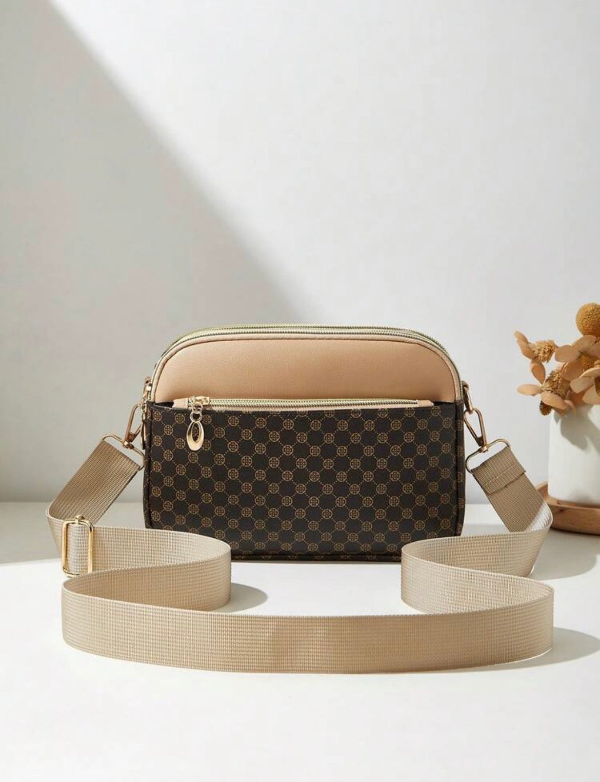 Brown PRIMO cream Bag 19
