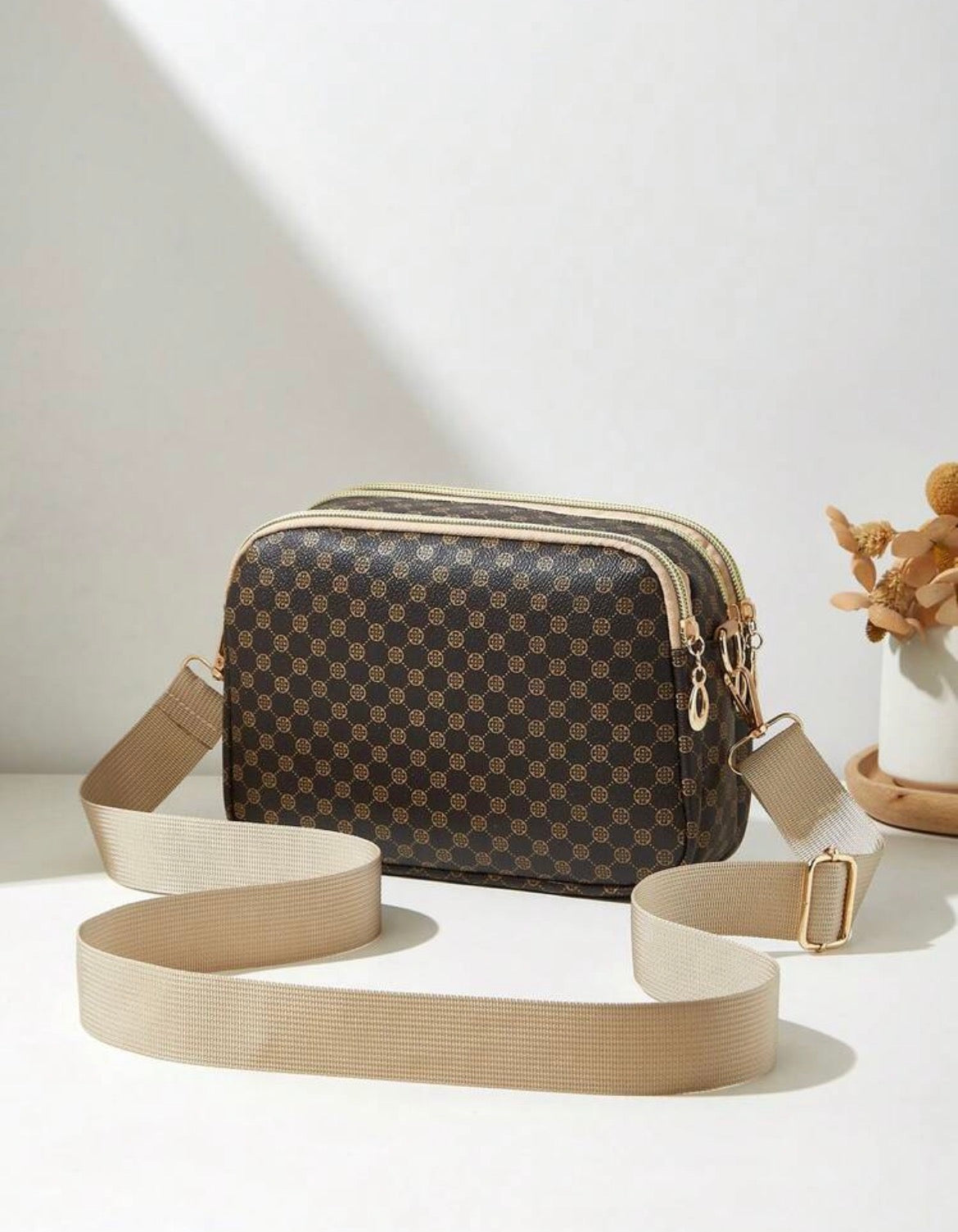 Brown PRIMO cream Bag 19
