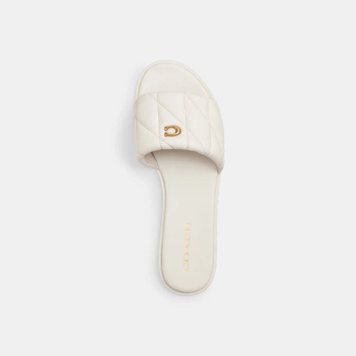 Coach Holly Quilted Leather Sandal — Slip-On Flat