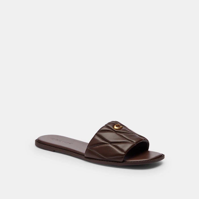 Coach Holly Quilted Leather Sandal — Slip-On Flat