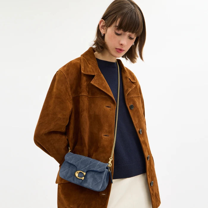 Coach Tabby Chain Crossbody Bag 19 — Suede & Leather