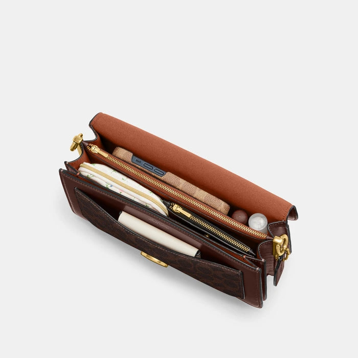 Coach Tabby Shoulder Bag 26 — Signature Canvas & Leather Trim