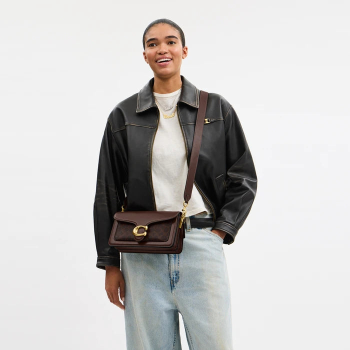 Coach Tabby Shoulder Bag 26 — Signature Canvas & Leather Trim