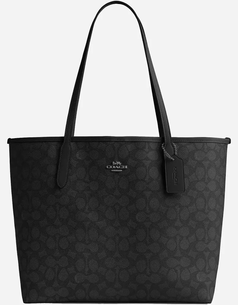 Coach Medium City Tote Bag In Signature Canvas
